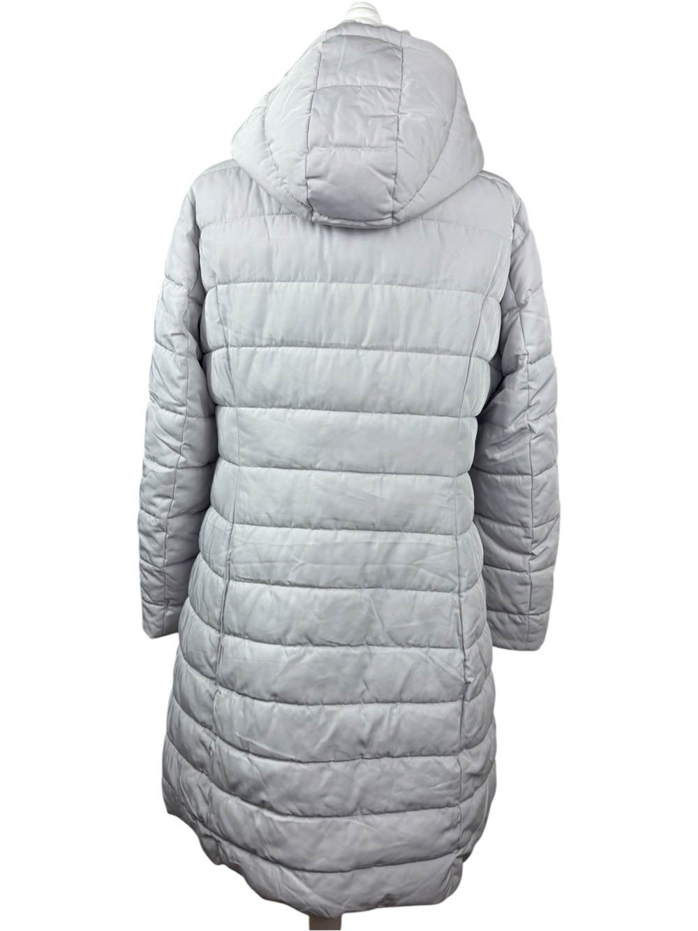 $320 NWT Guess Helena Long Fur Jacket XL Gray Coat Puffer Hooded Winter Cozy - Picture 6 of 10